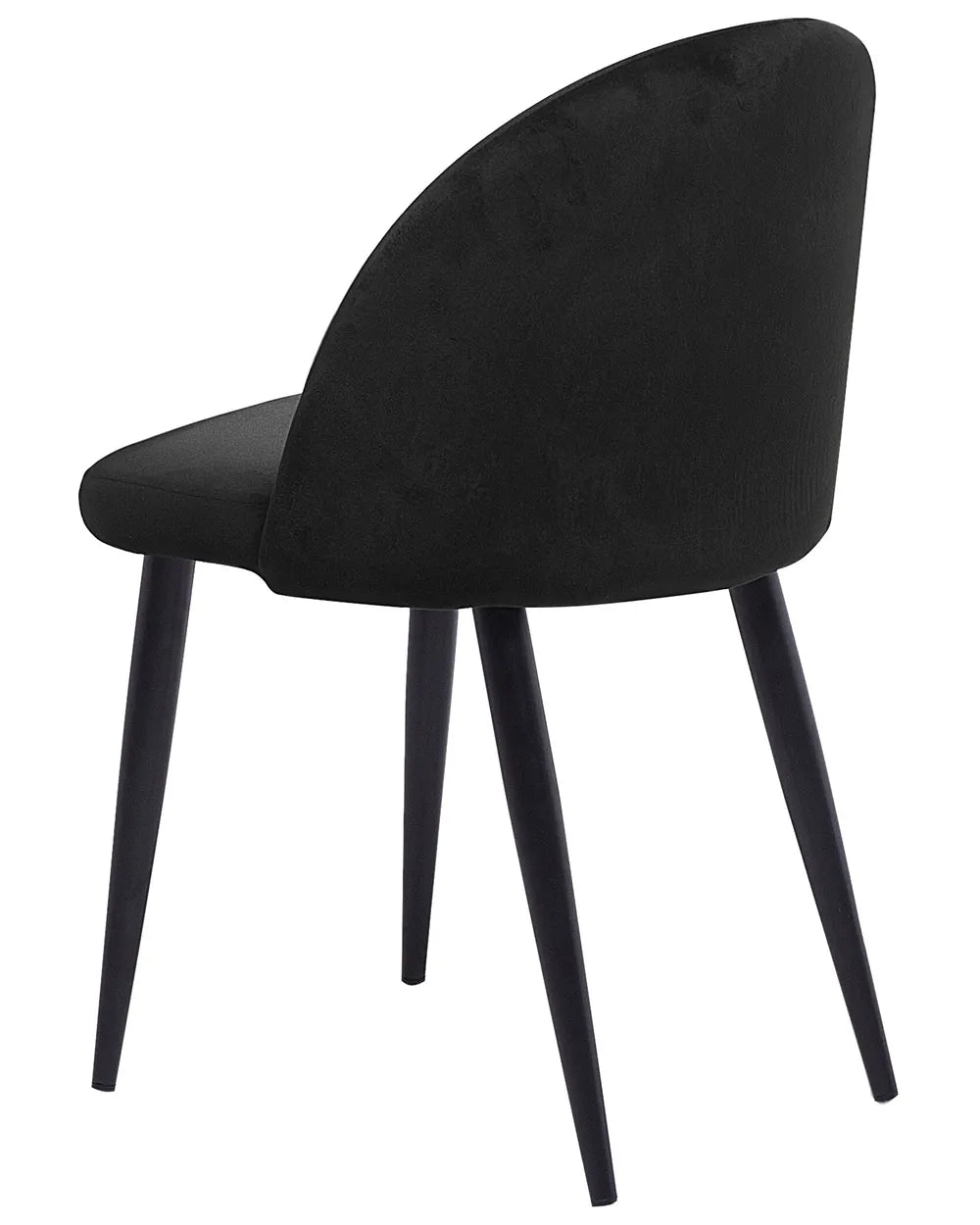 Set of 2 Dining Chairs Velvet Black Laurence