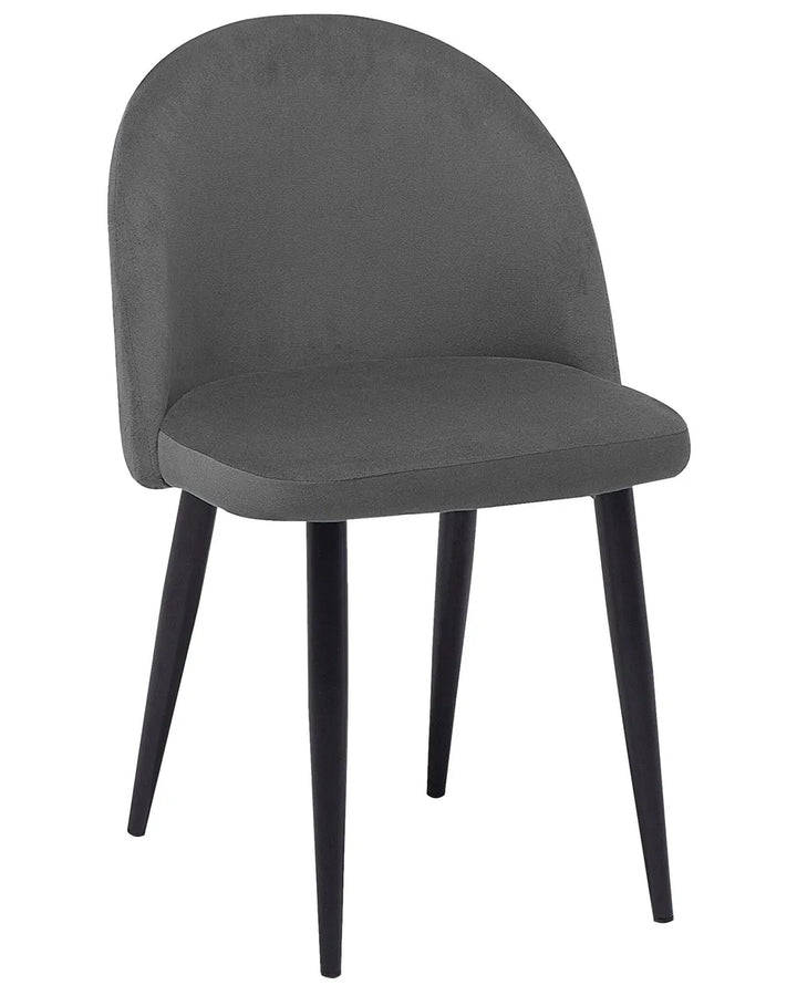 Set of 2 Dining Chairs Velvet Grey Laurence