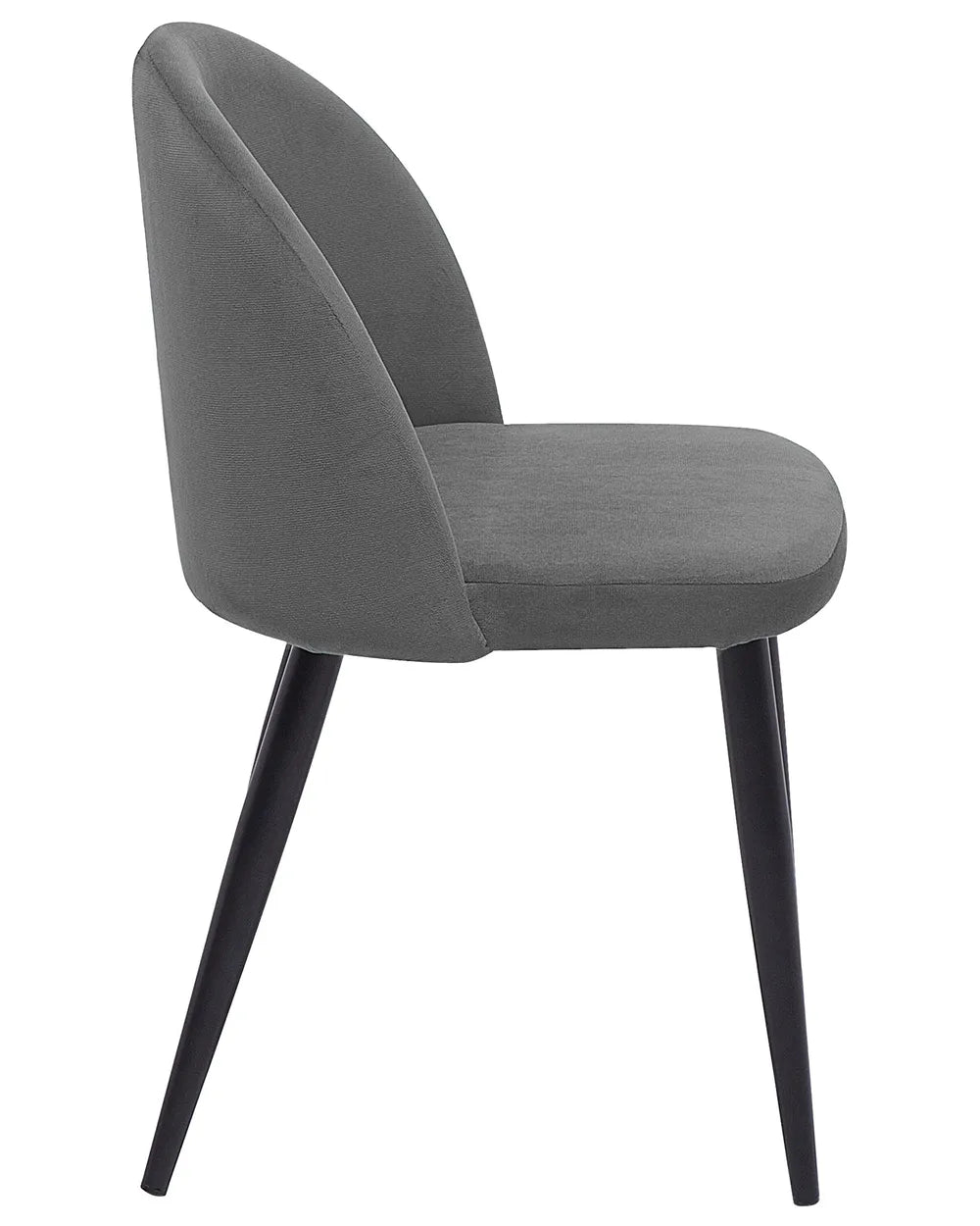 Set of 2 Dining Chairs Velvet Grey Laurence
