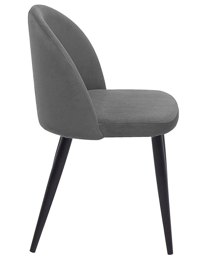 Set of 2 Dining Chairs Velvet Grey Laurence