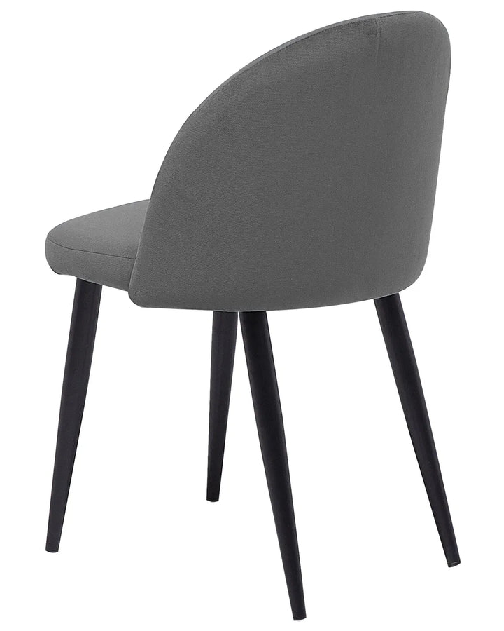 Set of 2 Dining Chairs Velvet Grey Laurence