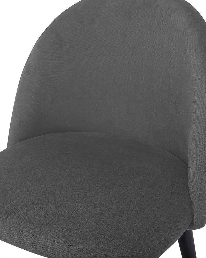Set of 2 Dining Chairs Velvet Grey Laurence