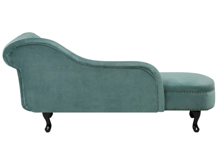 Right-Hand Chaise Lounge Velvet Mint Green Davene