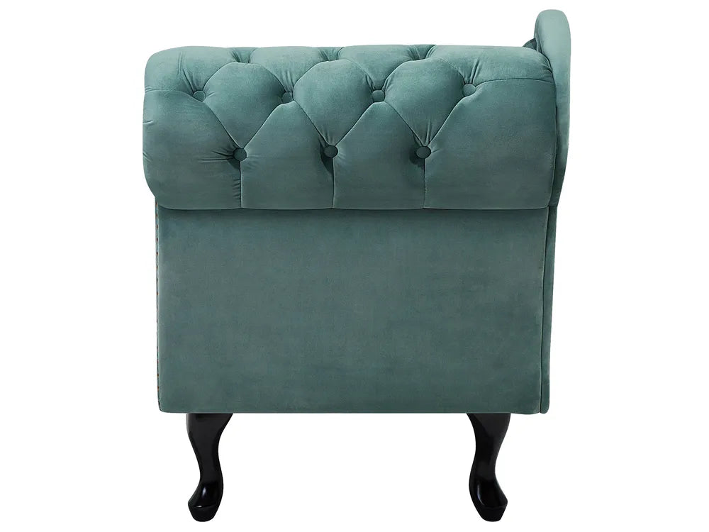 Right-Hand Chaise Lounge Velvet Mint Green Davene
