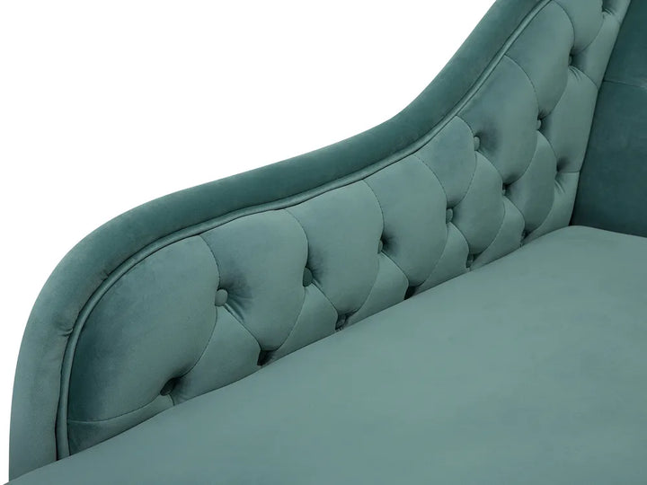 Right-Hand Chaise Lounge Velvet Mint Green Davene