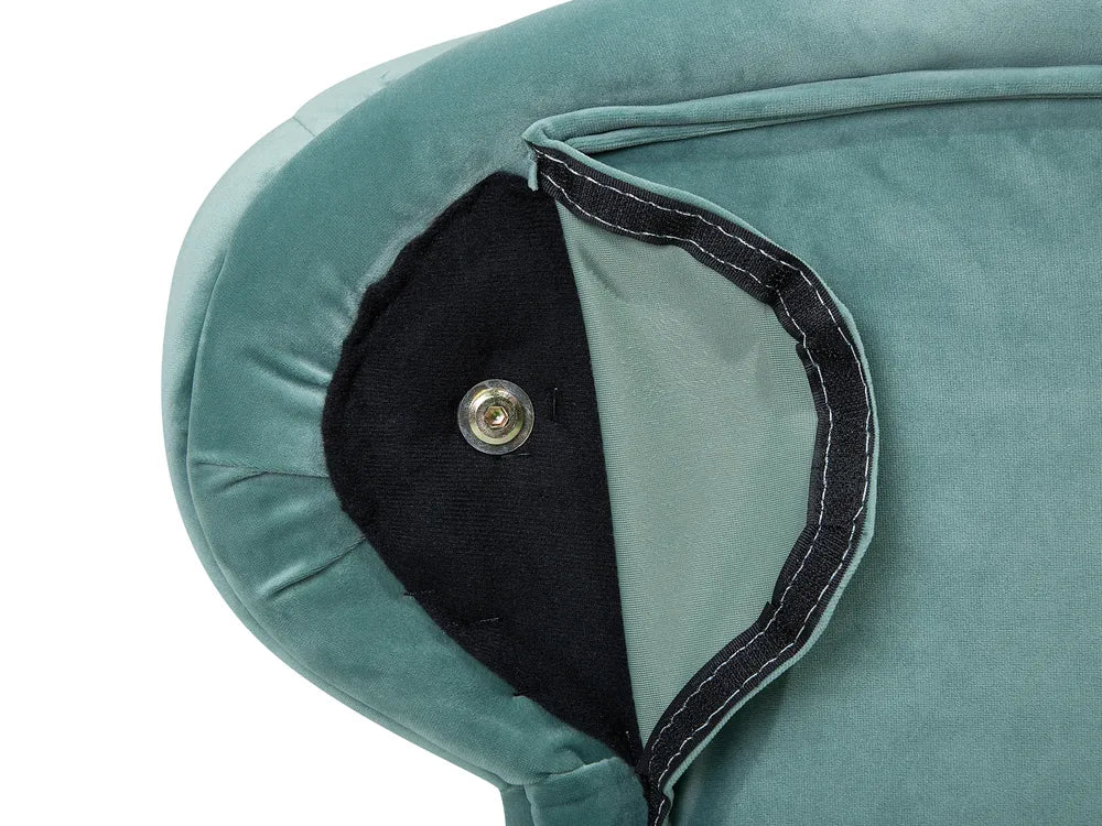 Right-Hand Chaise Lounge Velvet Mint Green Davene