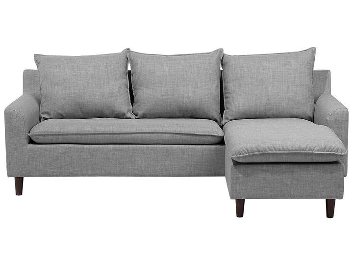 Elvenes Left Hand Fabric Corner Sofa Light Grey