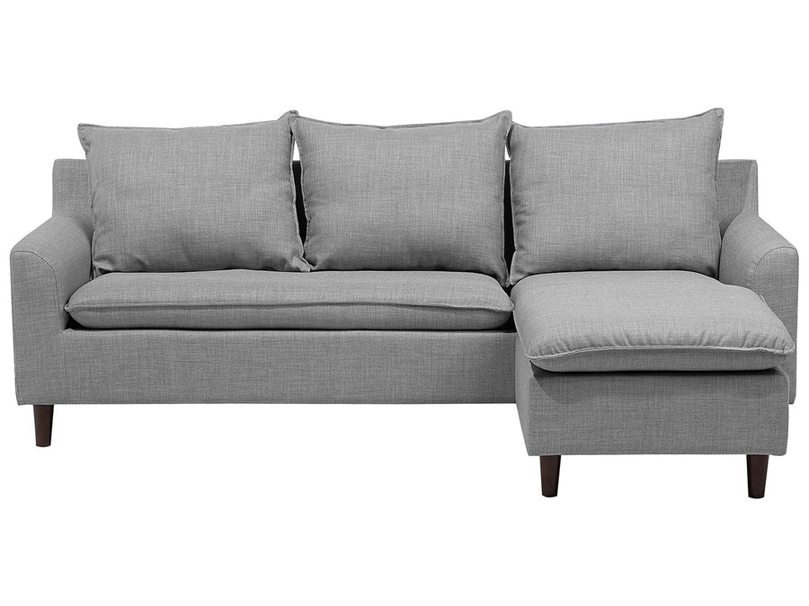Elvenes Left Hand Fabric Corner Sofa Light Grey
