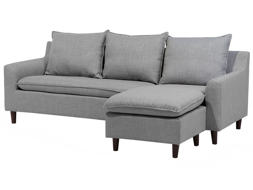 Elvenes Left Hand Fabric Corner Sofa Light Grey