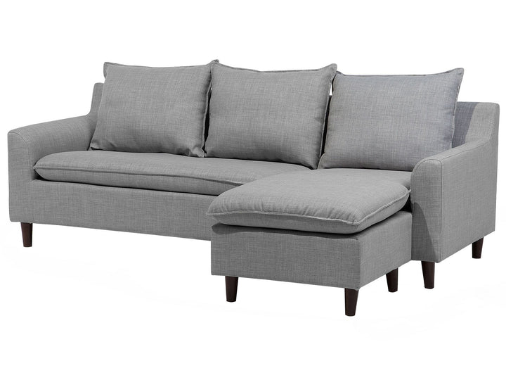 Elvenes Left Hand Fabric Corner Sofa Light Grey