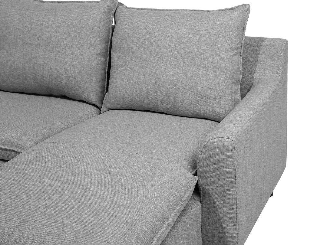 Elvenes Left Hand Fabric Corner Sofa Light Grey
