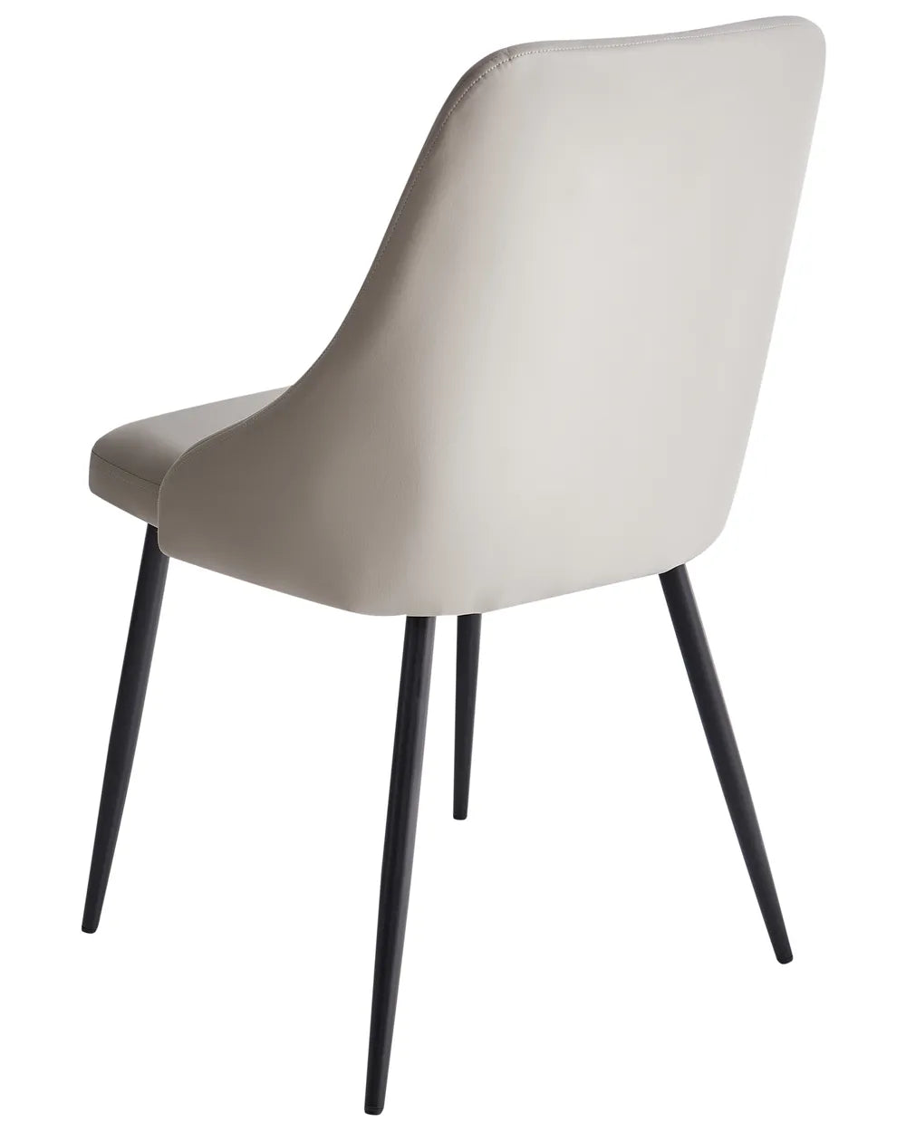 Set of 2 Dining Chairs Berlin Faux Leather Light Grey