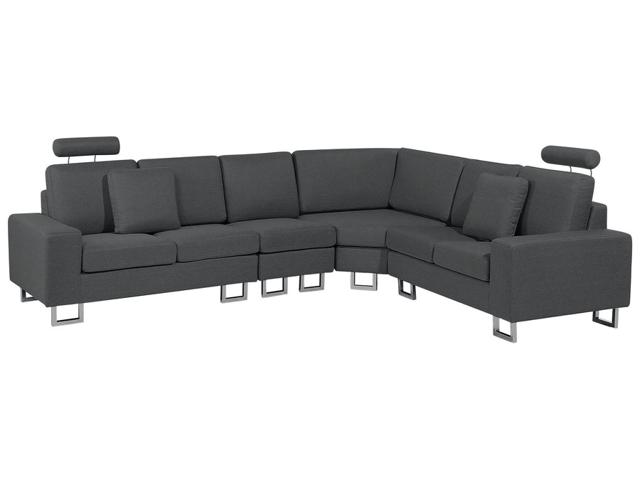 Stockholm Left Hand Corner Fabric Sofa Dark Grey