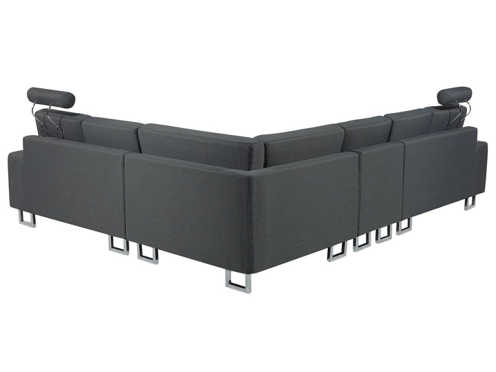 Stockholm Left Hand Corner Fabric Sofa Dark Grey