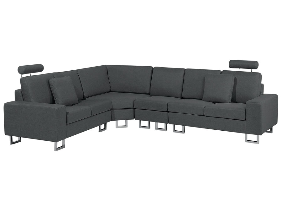 Stockholm Right Hand Corner Fabric Sofa Dark Grey 