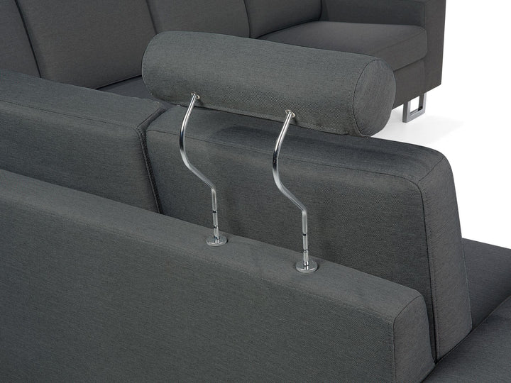 Stockholm Right Hand Corner Fabric Sofa Dark Grey