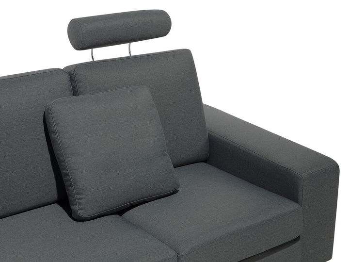 Stockholm Right Hand Corner Fabric Sofa Dark Grey