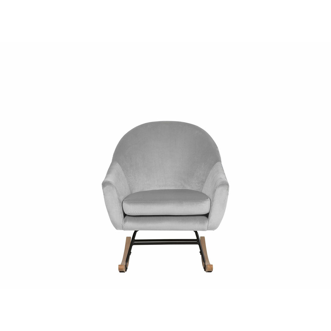 Oxie Rocking Chair Velvet Light Grey