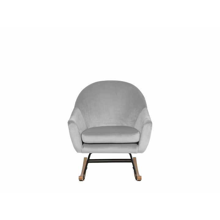Oxie Rocking Chair Velvet Light Grey