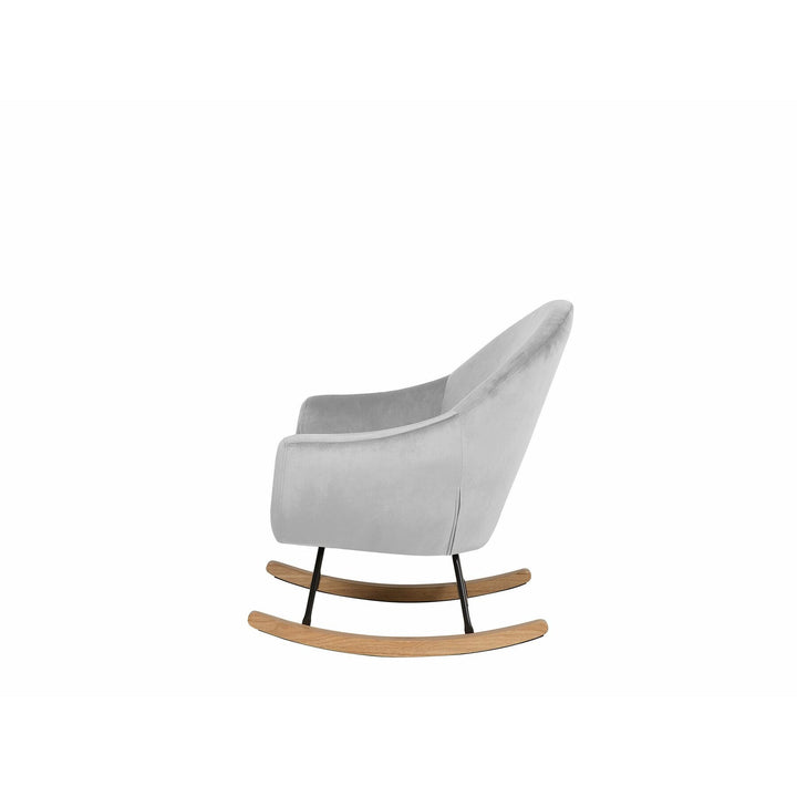Oxie Rocking Chair Velvet Light Grey