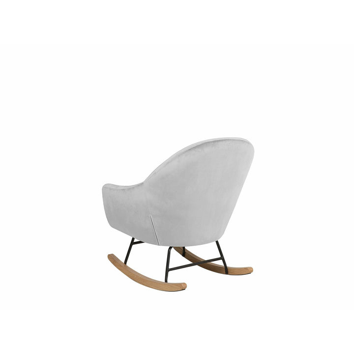 Oxie Rocking Chair Velvet Light Grey