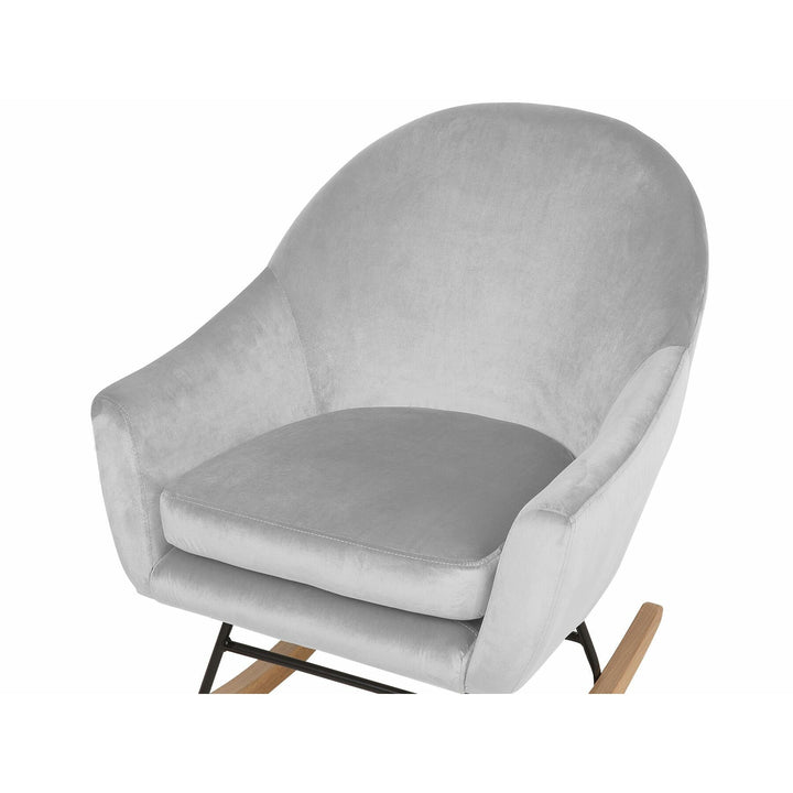 Oxie Rocking Chair Velvet Light Grey