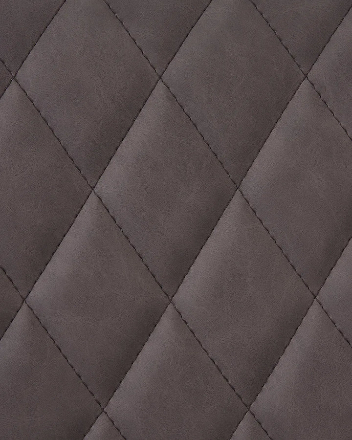 Set of 2 Dining Chairs Faux Leather Dark Brown Nina