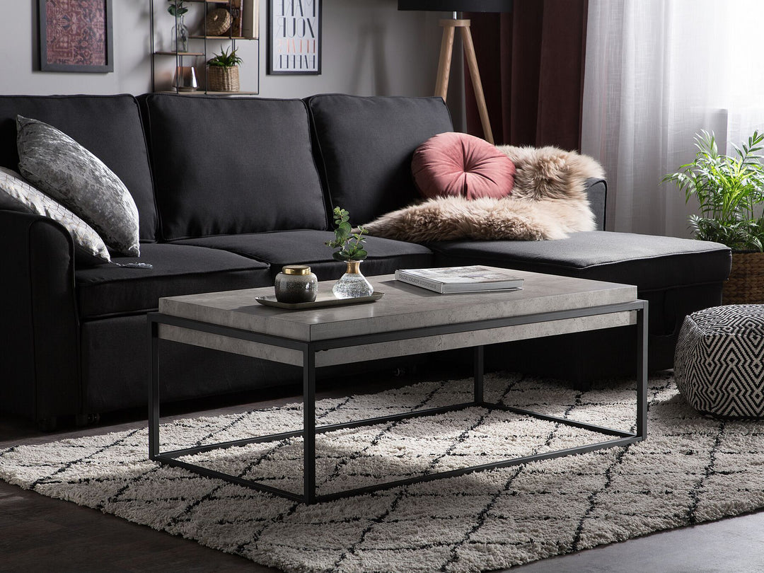 Nesna Right Hand Faux Leather Corner Sofa Bed with Storage Black