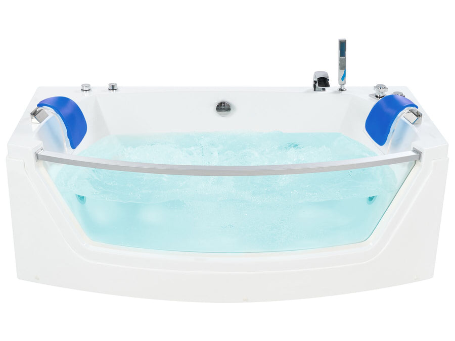 Whirlpool Bath with LED 1750 x 850 mm White Fuerte