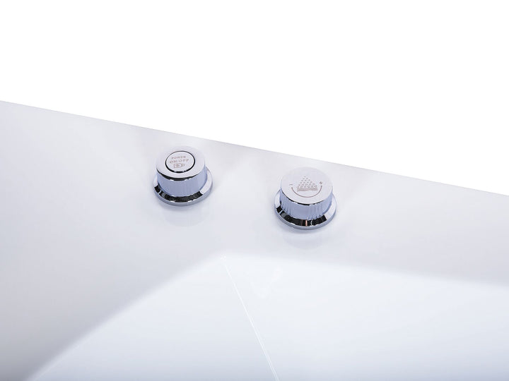 Whirlpool Bath with LED 1750 x 850 mm White Fuerte