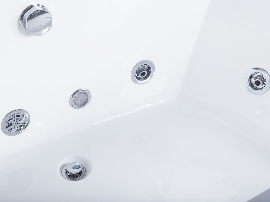 Whirlpool Bath with LED 1750 x 850 mm White Fuerte