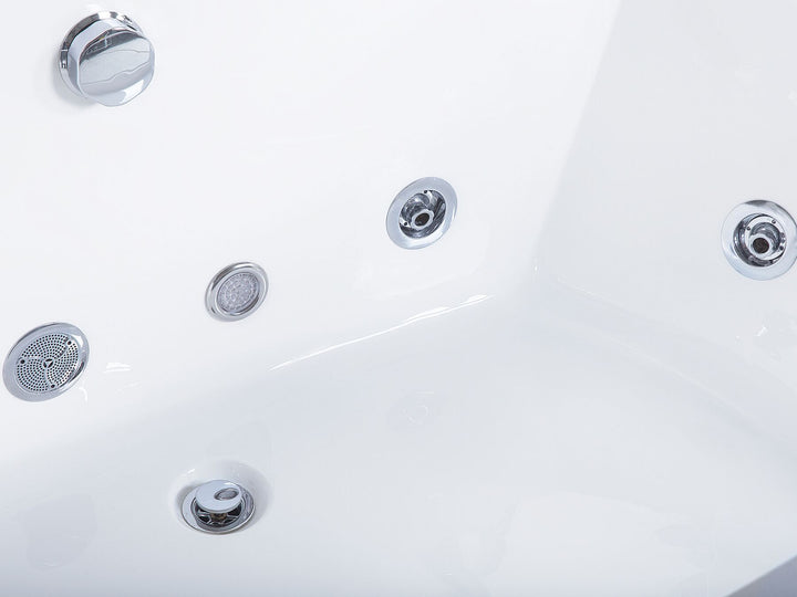 Whirlpool Bath with LED 1750 x 850 mm White Fuerte