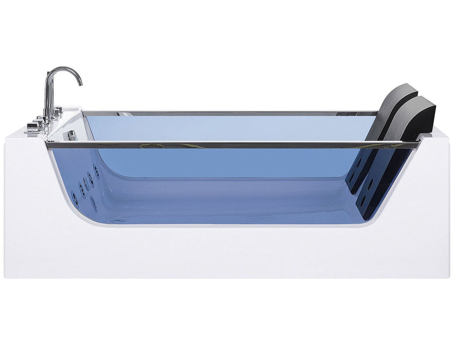 Whirlpool Bath with LED 1800 x 1200 mm White Curacao