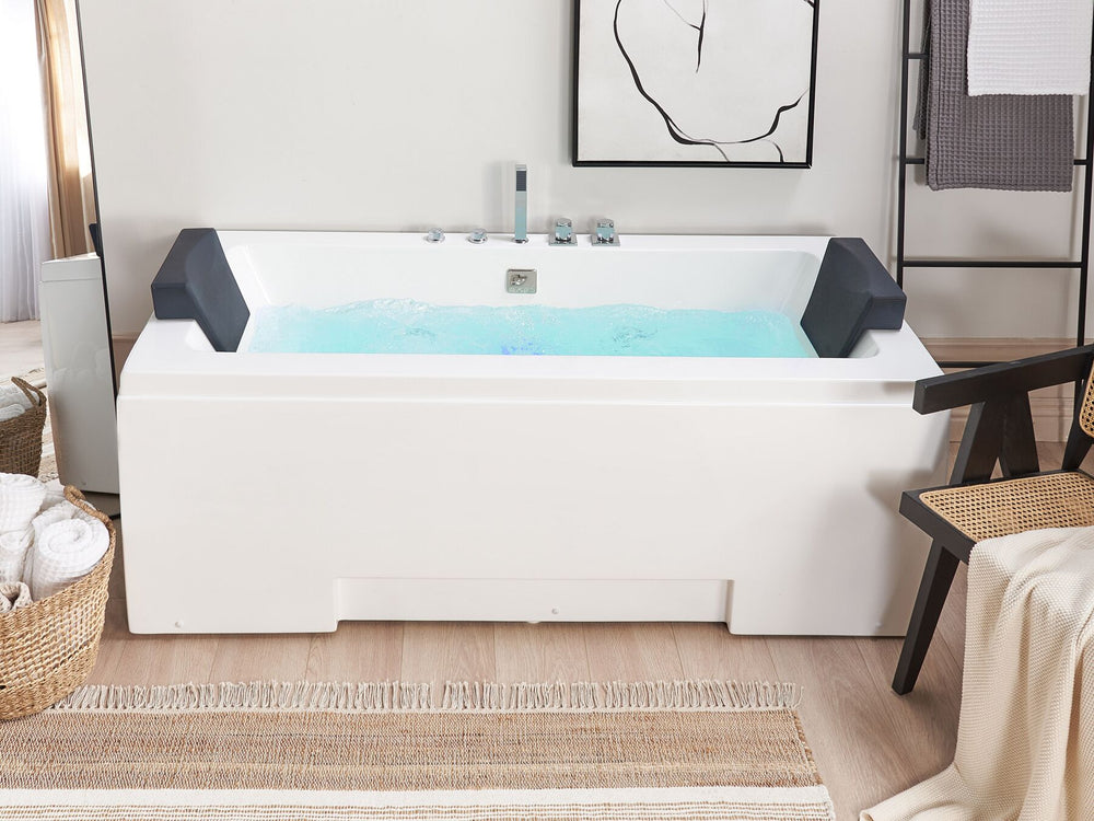 Whirlpool Bath with LED 1700 x 750 mm White Galley