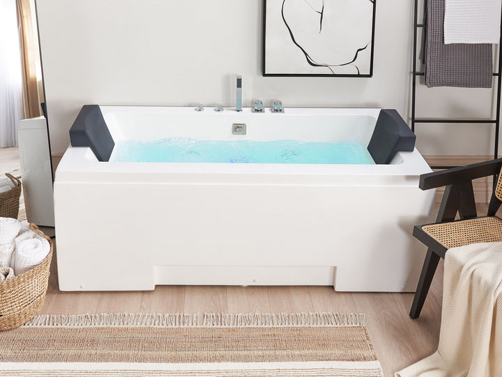 Whirlpool Bath with LED 1700 x 750 mm White Galley