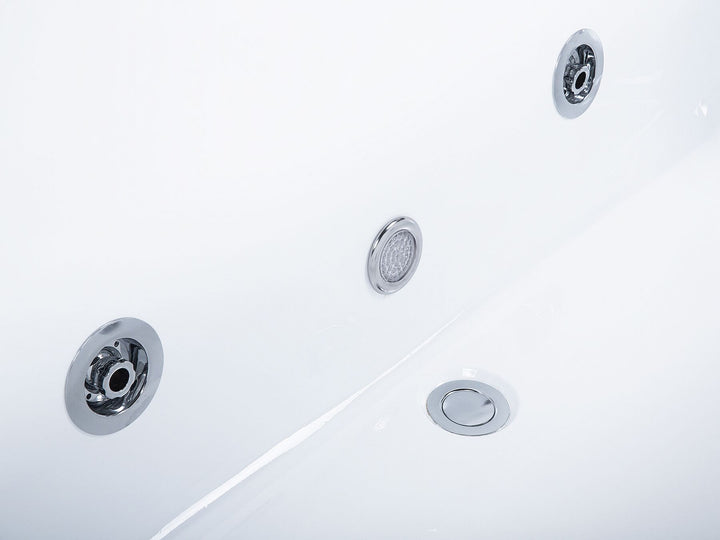 Whirlpool Bath with LED 1700 x 750 mm White Galley