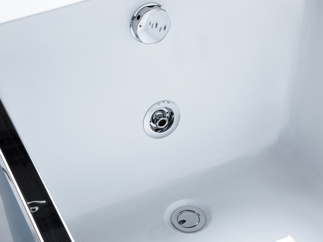 Whirlpool Bath with LED 1800 x 900 mm White Marquis