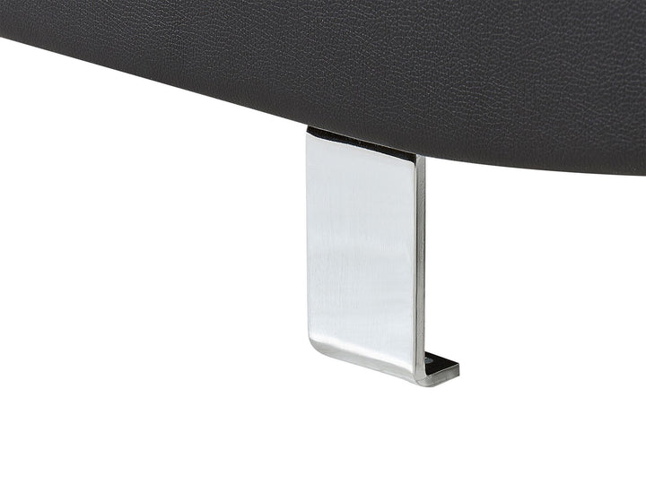 Left Hand Faux Leather Corner Sofa Black Trego