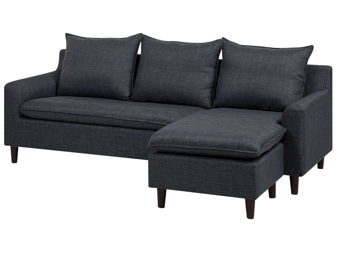 Elvenes Left Hand Fabric Corner Sofa Dark Grey