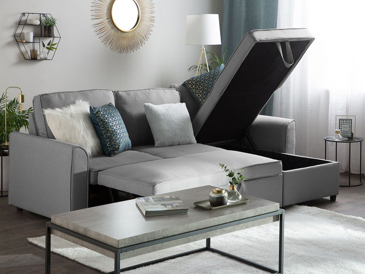 Left-Hand Corner Sofa Nesna Light Grey Left Hand