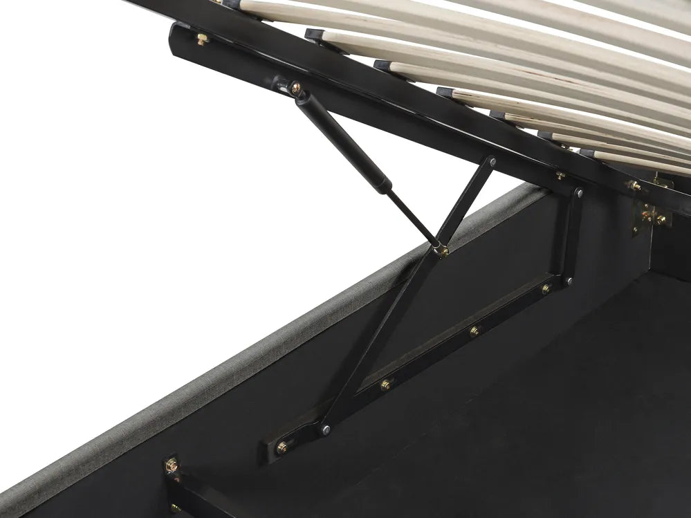 Close-up of a metal structure with cables on a white background