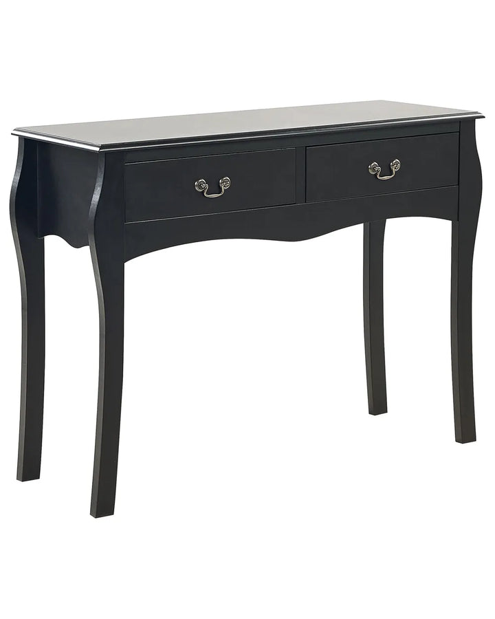 Console Table Black Additional Storage Space Salora