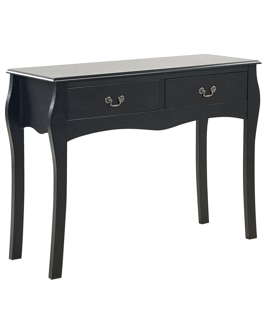 Console Table Black Additional Storage Space Salora