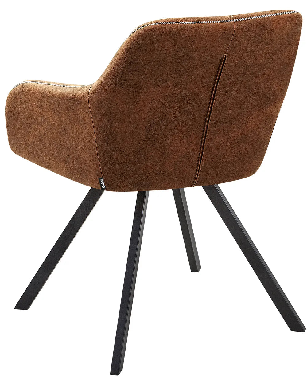 Set of 2 Dining Chairs Fabric Golden Brown Allen