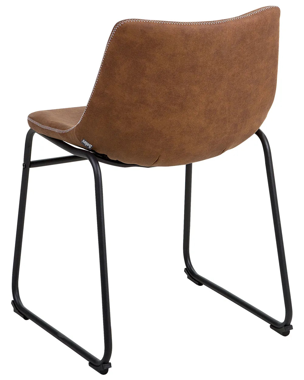 Set of 2 Dining Chairs Fabric Golden Brown Lovely