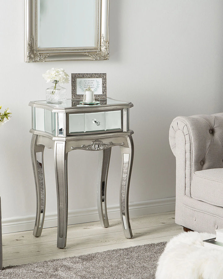 Console Table Mirrored Silver Chic Look Dovaro