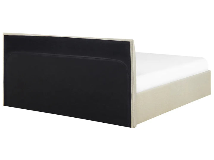 Ottoman Bed Fabric 160 x 200 cm (EU King Size) Light Beige Drew