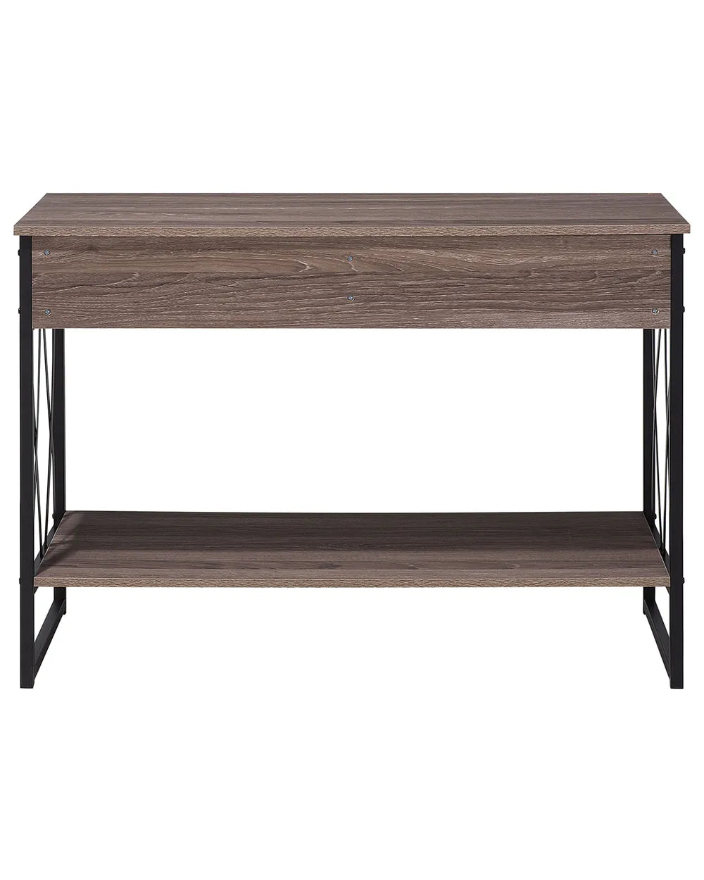 Console Table Taupe Soft-Close Drawer Runners Ferano