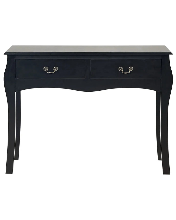 Console Table Black Additional Storage Space Salora