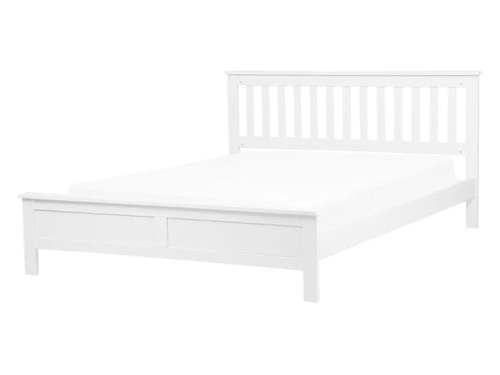 Bed Pine Wood 140 x 200 cm (EU Double) White Carol